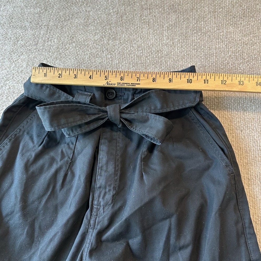 Polo Ralph Lauren Belted Twill Woman's Trousers Black Size‎ 00 - Picture 8 of 9